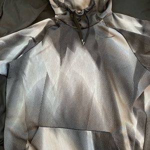 Gray nike dri-fit athletic hoodie